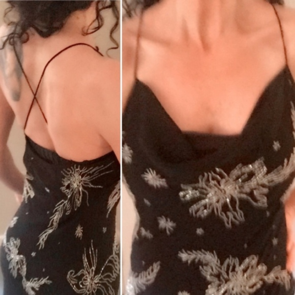 Black Beaded Gown